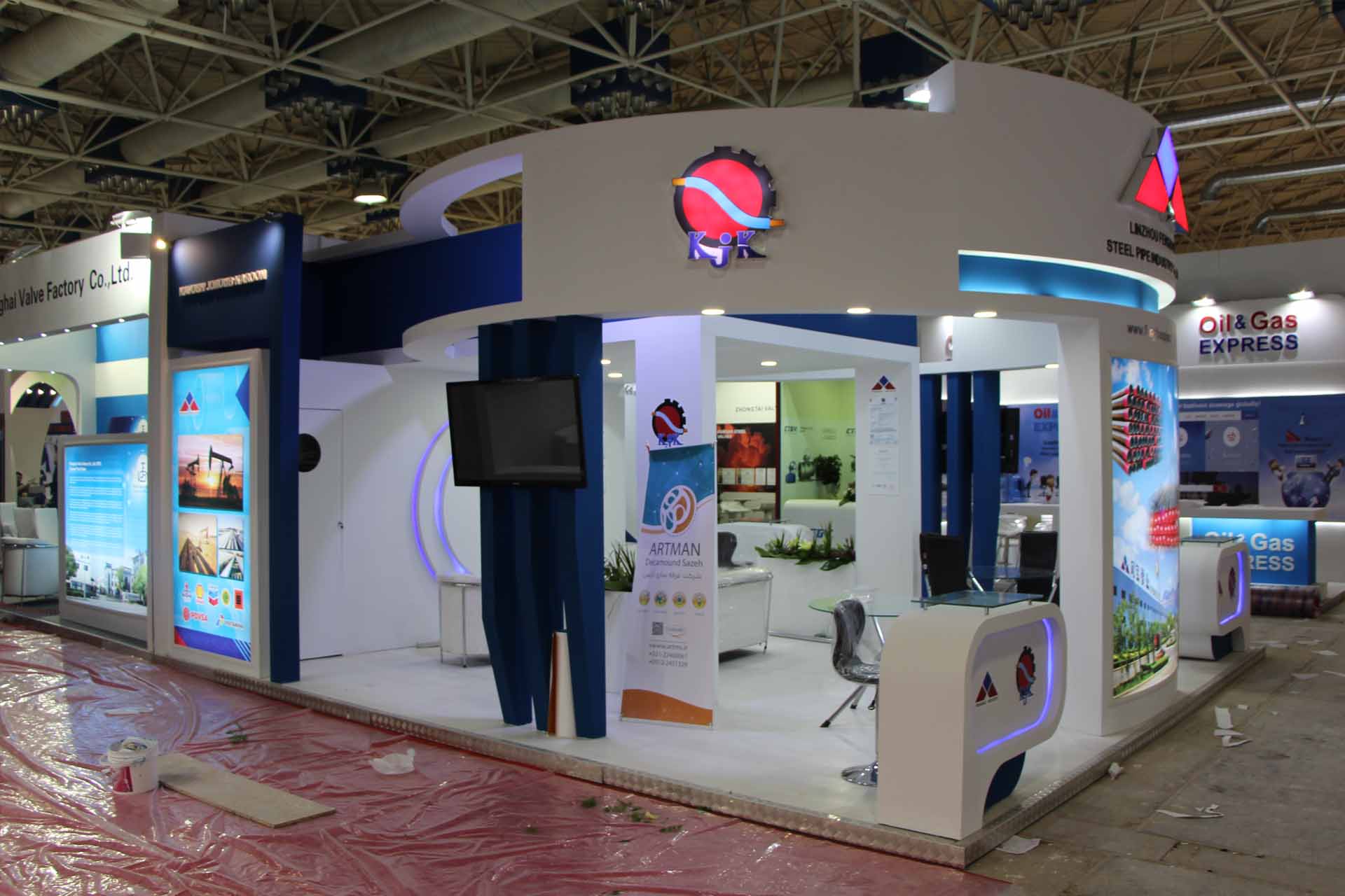 kjk china two story exhibition booth tehran